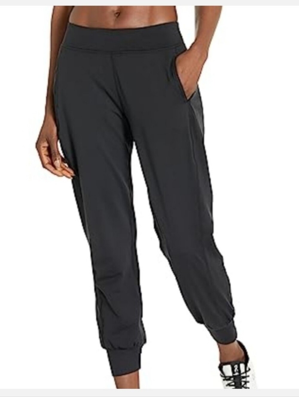 Sweaty Betty Gary Black Track Joggers Cuffed Ankles Sweatpants